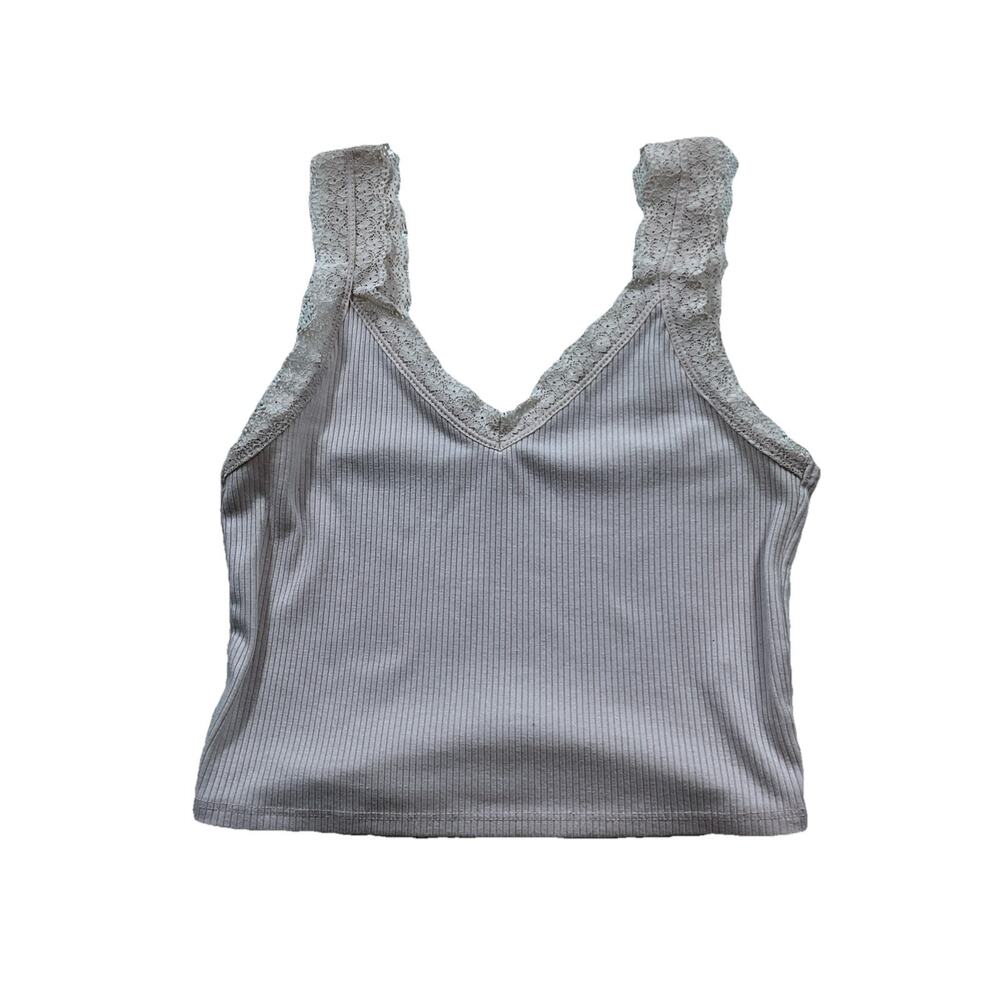 American Eagle Juniors Cropped Lacey Tank small
